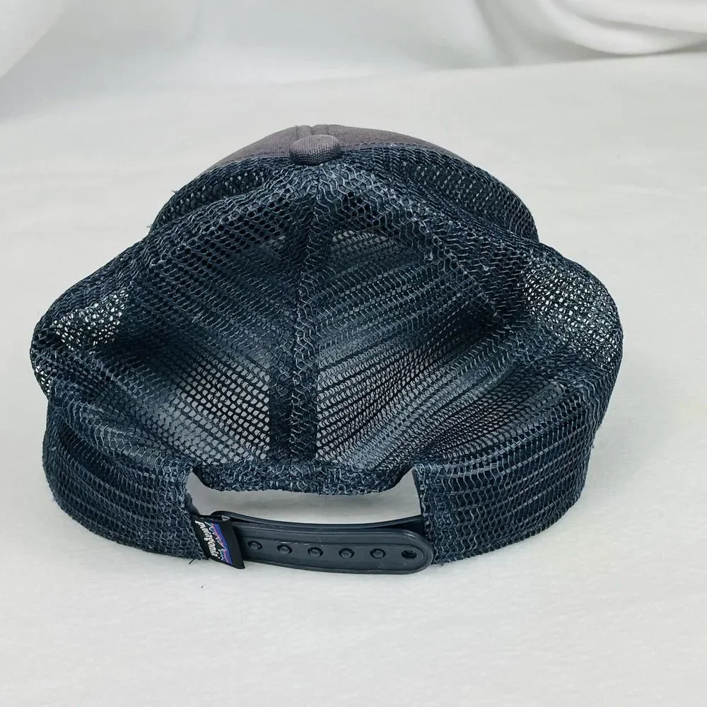 Patagonia Ventura CA Blue Snapback Baseball Trucker Hat Cap OSFM DISTRESSED Read